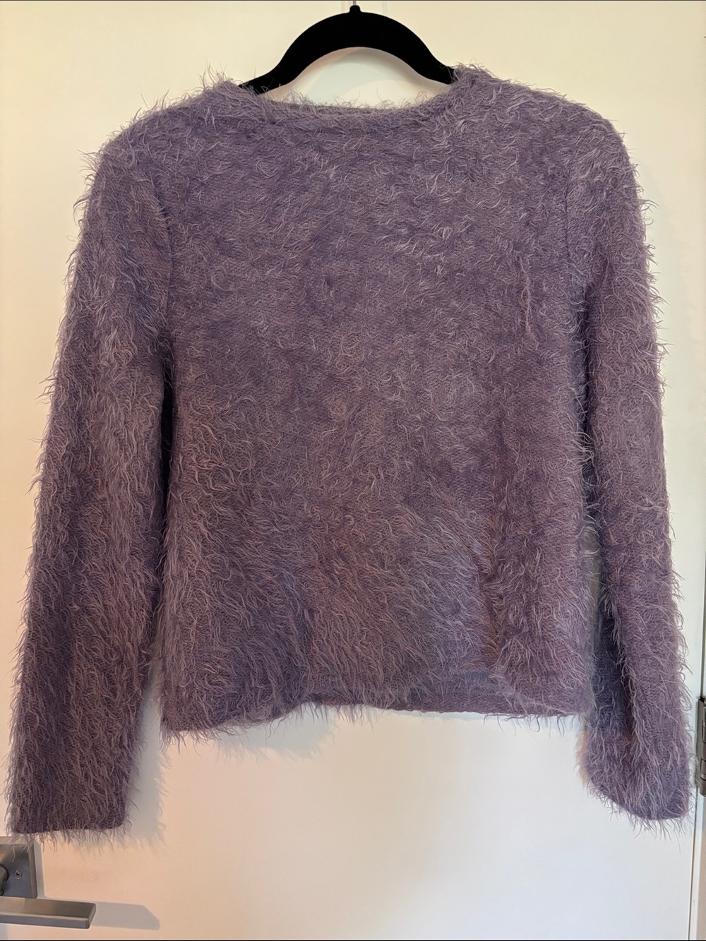 MANGO Purple Hairy Sweater